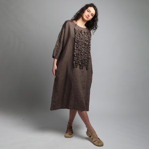 Ready Ship Size S Light Brown Pom Maxi